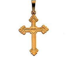 14K Yellow Gold Fancy Cross Pendantyellow 