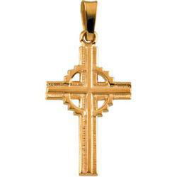 14K Yellow Gold Fancy Cross Pendantyellow 