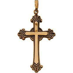 14K Yellow Gold Fancy Cross Pendantyellow 