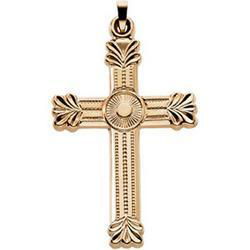 14K Yellow Gold Fancy Cross Pendantyellow 