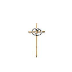 14K Yellow Gold Cross Pendant With Wedding Bandsyellow 