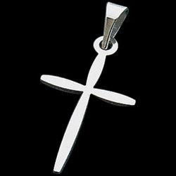 14K White Gold Cross Pendantwhite 