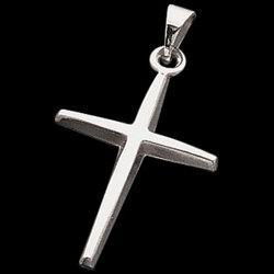 14K White Gold Cross Pendantwhite 