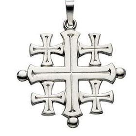 14K Yellow Gold Jerusalem Cross Pendantyellow 