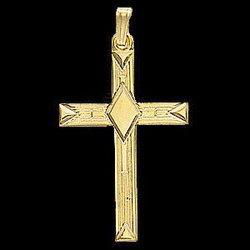 14K Yellow Gold Fancy Cross Pendantyellow 