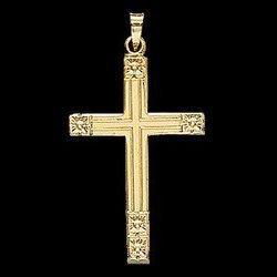 14K Yellow Gold Fancy Cross Pendantyellow 