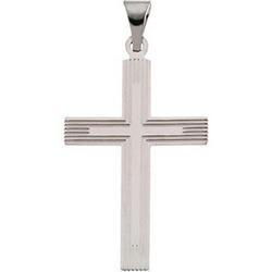 14K White Gold Design Cross Pendantwhite 