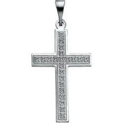 14K White Gold Design Cross Pendantwhite 