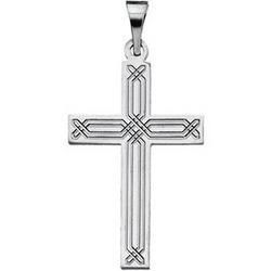 14K White Gold Design Cross Pendantwhite 