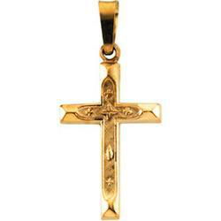 14K Yellow Gold Design Cross Pendantyellow 