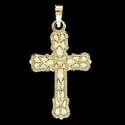 14K Yellow Gold Fancy Cross Pendantyellow 