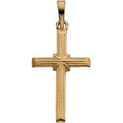 14K Yellow Gold Design Cross Pendantyellow 