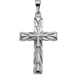 14K White Gold Cross Pendantwhite 