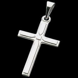 14K White Gold Cross Pendantwhite 