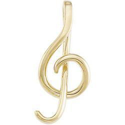 14K White Gold Music Symbol Pendantwhite 