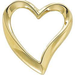 14K Yellow Gold Heart Chain Slideyellow 