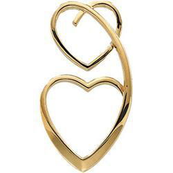 14K Yellow Gold Metal Heart Fashion Pendantyellow 