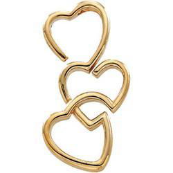 14K Yellow Gold Metal Fashion Heart Pendantyellow 