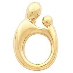 14K Yellow Gold Mother & Child Small Pendantyellow 