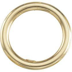 14K Yellow Gold Circle Pendant Without Bailyellow 