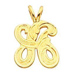 14K Yellow Gold Medium Initial Pendantyellow 