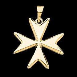 14K Yellow Gold Maltese Cross Pendantyellow 