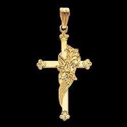 14K White Gold Cross Pendantwhite 