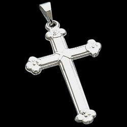 14K White Gold Cross Pendantwhite 