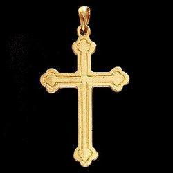 14K White Gold Cross Pendantwhite 