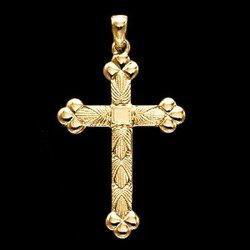 14K White Gold Cross Pendantwhite 