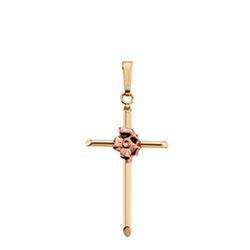 14K Yellow Gold Cross Pendant Rose Goldyellow 