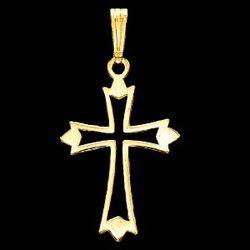 14K Yellow Gold Cross Pendantyellow 