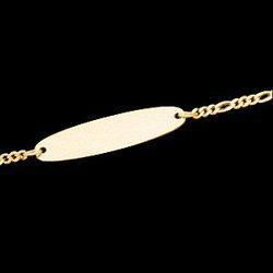 14K Yellow Gold Child's Oval I.D. Braceletyellow 