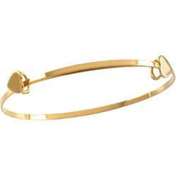 14K Yellow Gold Child's Expandable Heart Braceletyellow 