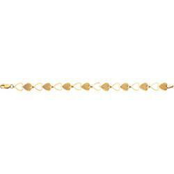 14K Yellow Gold Teen Heart Bracelet - 6 inchesyellow 