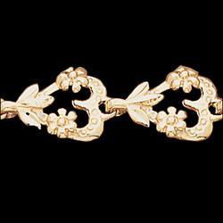 14K Yellow Gold Teen Heart Bracelet - 6 inchesyellow 