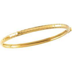 14K Yellow Gold Childs Engraved Bangle Braceletyellow 