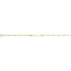 14K Yellow Gold Teen I.D. Figaro Braceletyellow 