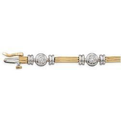 14K Two Tone Gold Diamond Bracelettwo 