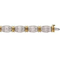 14K Two Tone Gold Diamond Bracelettwo 