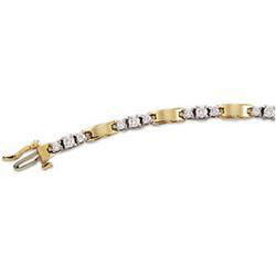 14K Two Tone Gold Diamond Bracelettwo 