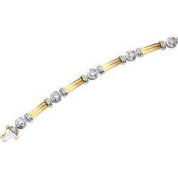 14K Yellow Gold Created Moissanite Braceletyellow 