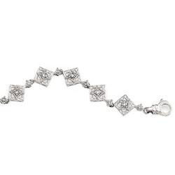 14K White Gold Diamond Braceletwhite 