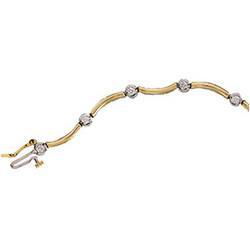 14K Two Tone Gold Diamond Bracelettwo 