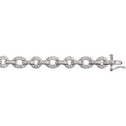 14K White Gold Diamond Braceletwhite 