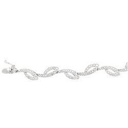 14K White Gold Diamond Fashion Braceletwhite 