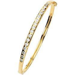 14K Yellow Gold Created Moissanite Bangle Braceletyellow 