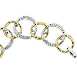 14K Two Tone Gold Diamond Bracelettwo 