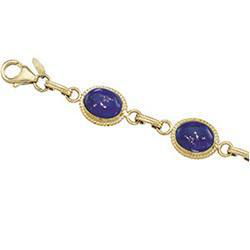 14K Yellow Gold Lapis Braceletyellow 