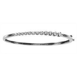 14K White Gold Journey Diamond Braceletwhite 